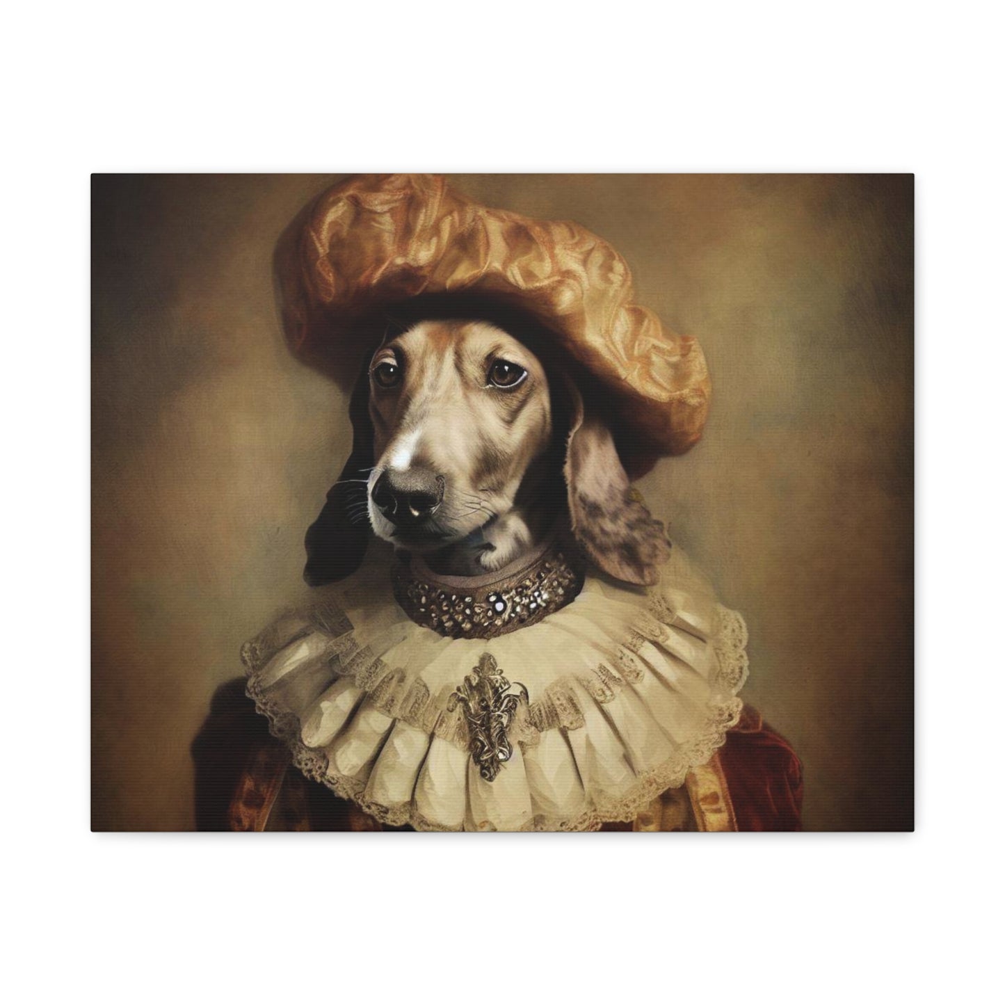 Fancy Dog, Canvas Dog Art, Dog Wall Art, Canine Canvas Art, Canvas Gallery Wraps 20″ x 16″ Premium Gallery Wraps (1.25″)