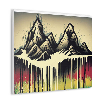 Mountain Waterfall, Graffiti-inspired home decor, Modern street art prints, Graffiti wall art, Street art canvas art, Graffiti artist prints - SaviTraviDesigns