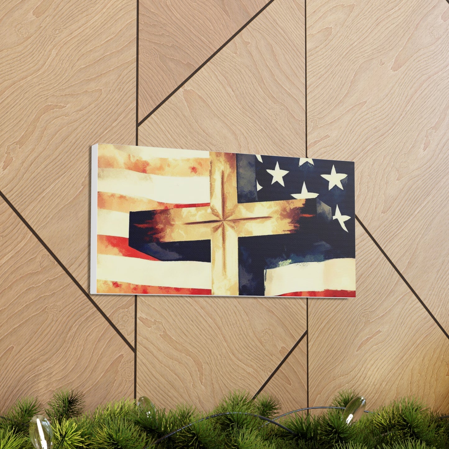 Christian wall art, Flag wall art, Canvas Gallery Wraps - SaviTraviDesigns