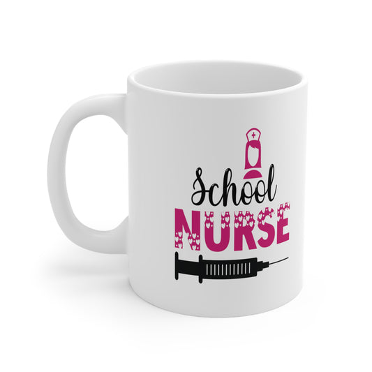 School Nurse, Nurse Coffee Mugs, Coffee Mugs with Art, Unique Mug Designs, Custom Graphic Mugs, Artistic Coffee Cups, Trendy Mug Patterns - SaviTraviDesigns