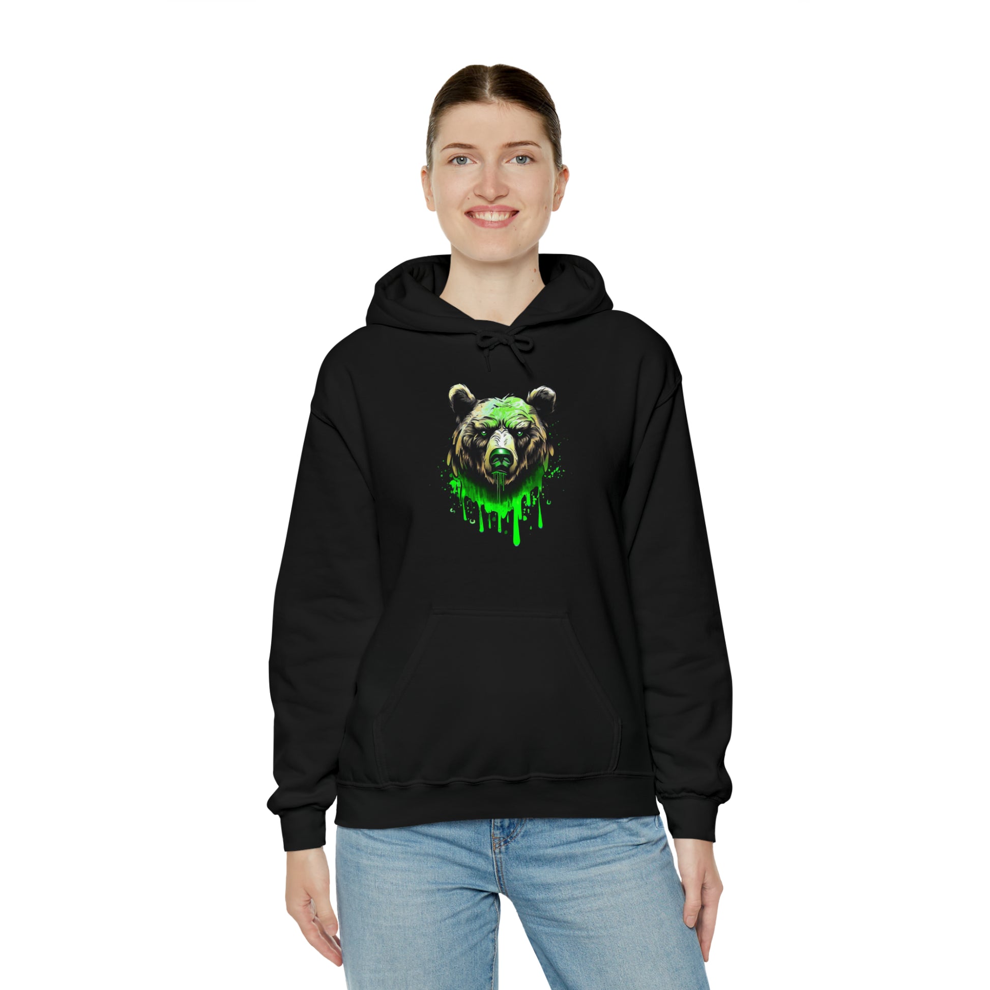 Bear Hoodie, Graffiti Graphic Shirt, Street Art, Urban Art, Unisex Hooded Sweatshirt