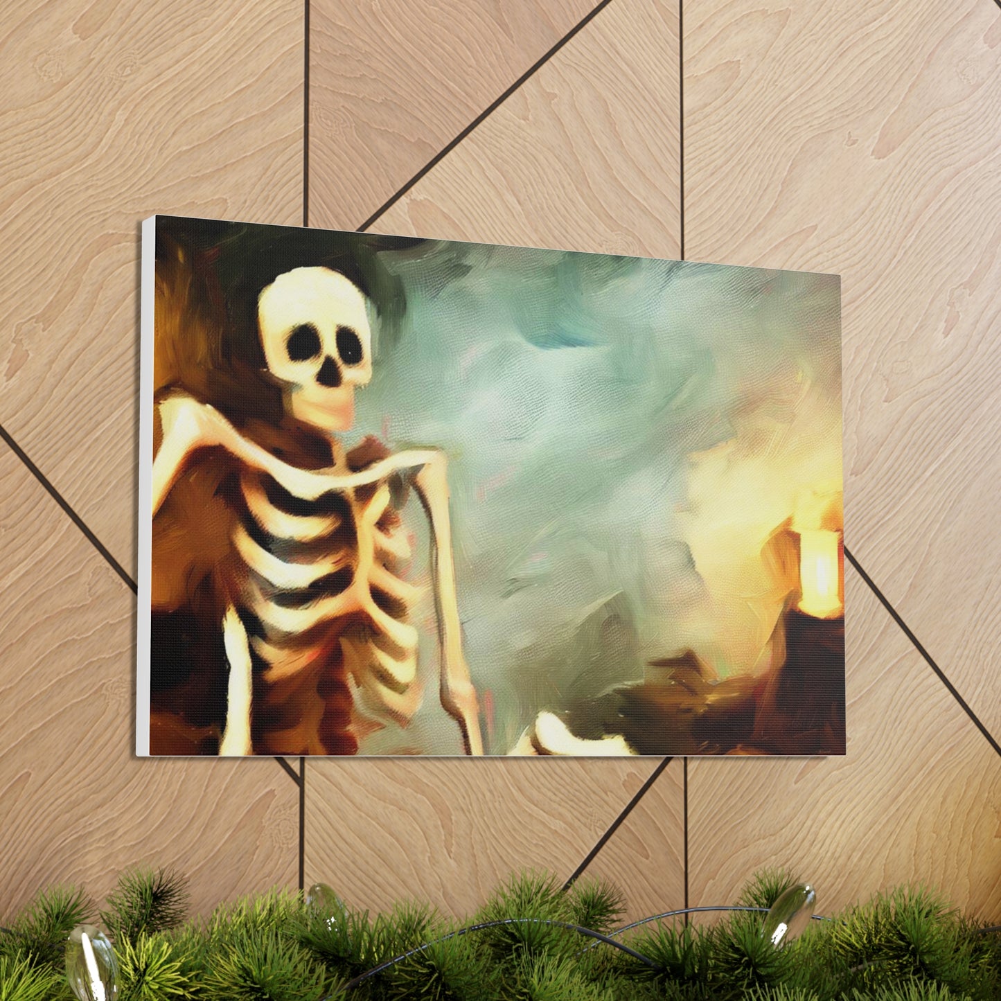 Halloween art, Skeleton canvas prints, Scary Halloween decor, Halloween home decor, Halloween wall, Gothic wall decor, Canvas Gallery Wraps - SaviTraviDesigns