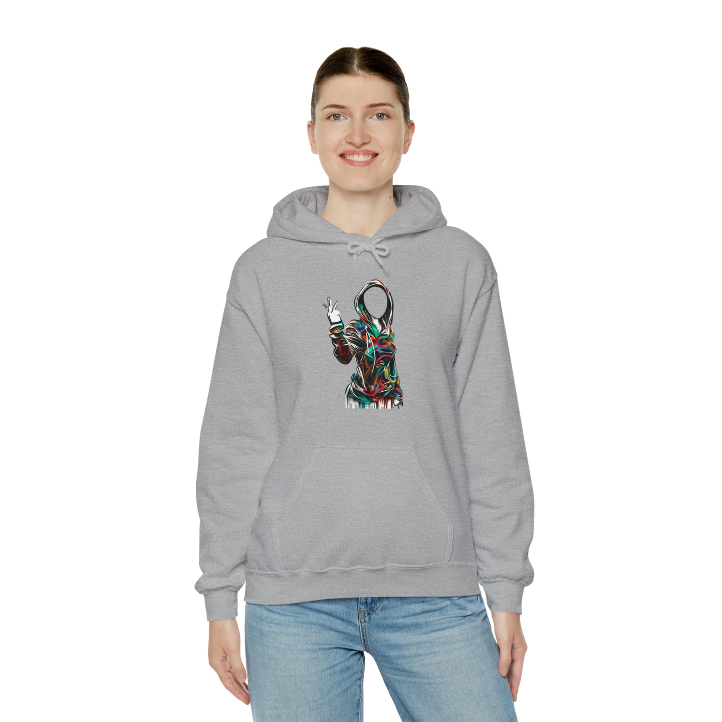 Graffiti Hoodie, Hooded Sweatshirt, Digital Female, Urban Street Design - SaviTraviDesigns