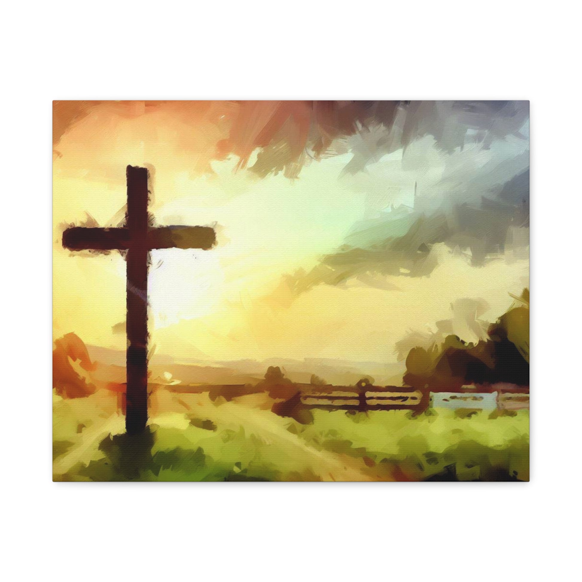 Christian wall art, Cross wall art, Farm art, Canvas Gallery Wraps - SaviTraviDesigns