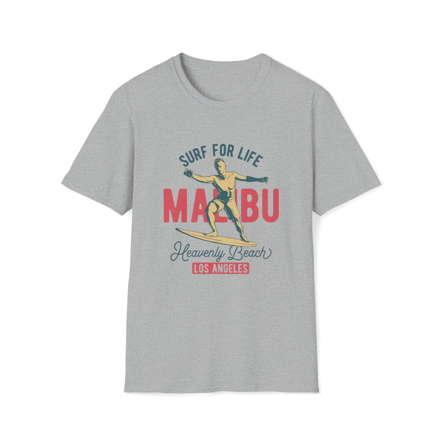 Malibu Heavenly Beach |Beach Lifestyle Shirts | Summer Vibe Apparel Sport Grey