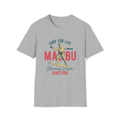 Malibu Heavenly Beach |Beach Lifestyle Shirts | Summer Vibe Apparel Sport Grey