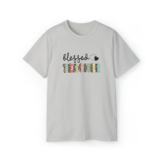 Blessed Teacher, Teacher Graphic Design Shirts, Educator T-Shirt Designs, Classroom Theme Shirts, Inspirational Teacher Tees, Teacher Appreciation Shirts - SaviTraviDesigns