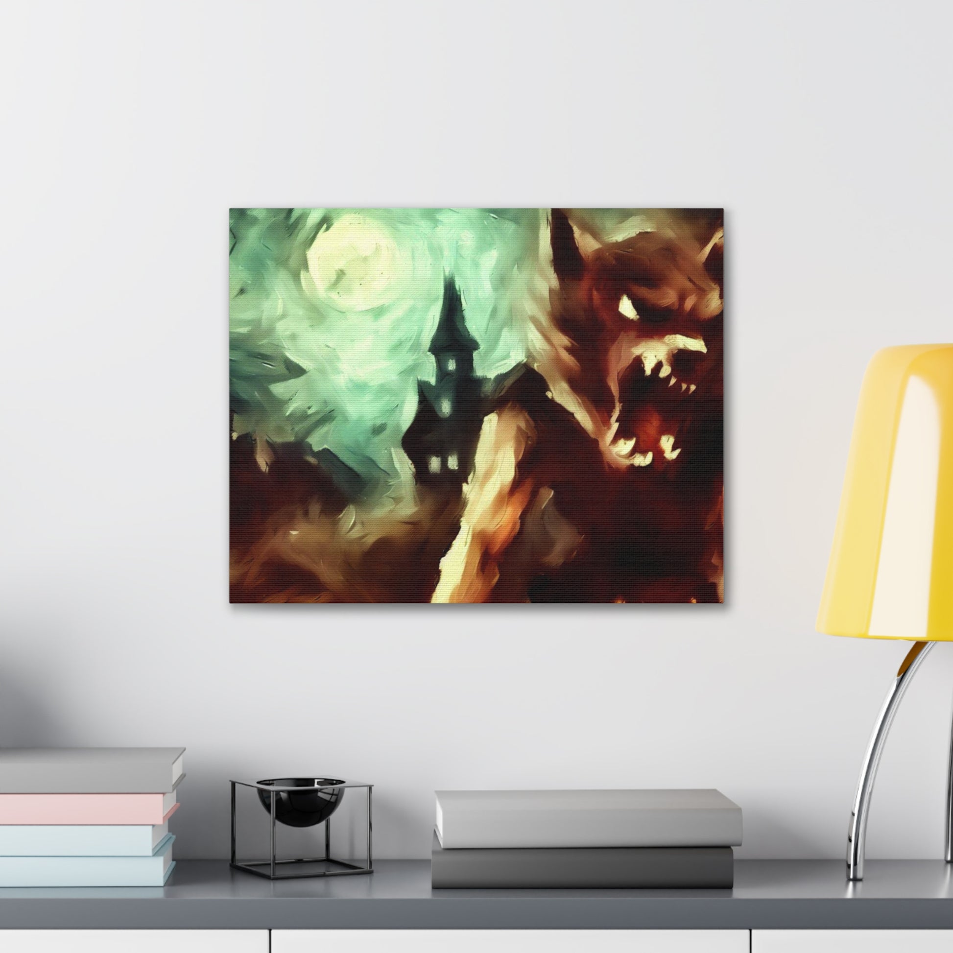 Halloween art, Werewolf canvas prints, Scary Halloween decor, Halloween home decor, Halloween wall, Gothic wall decor, Canvas Gallery Wraps - SaviTraviDesigns