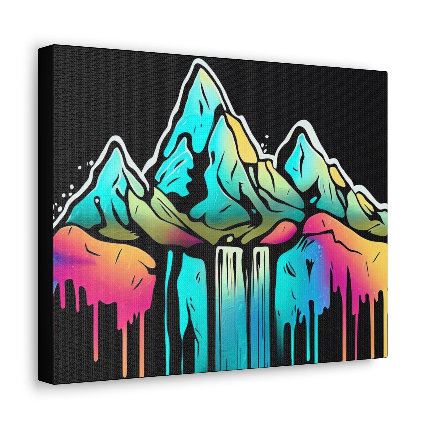 Mountain Waterfall, Graffiti-inspired home decor, Modern street art prints, Graffiti wall art, Street art canvas art, Graffiti artist prints - SaviTraviDesigns