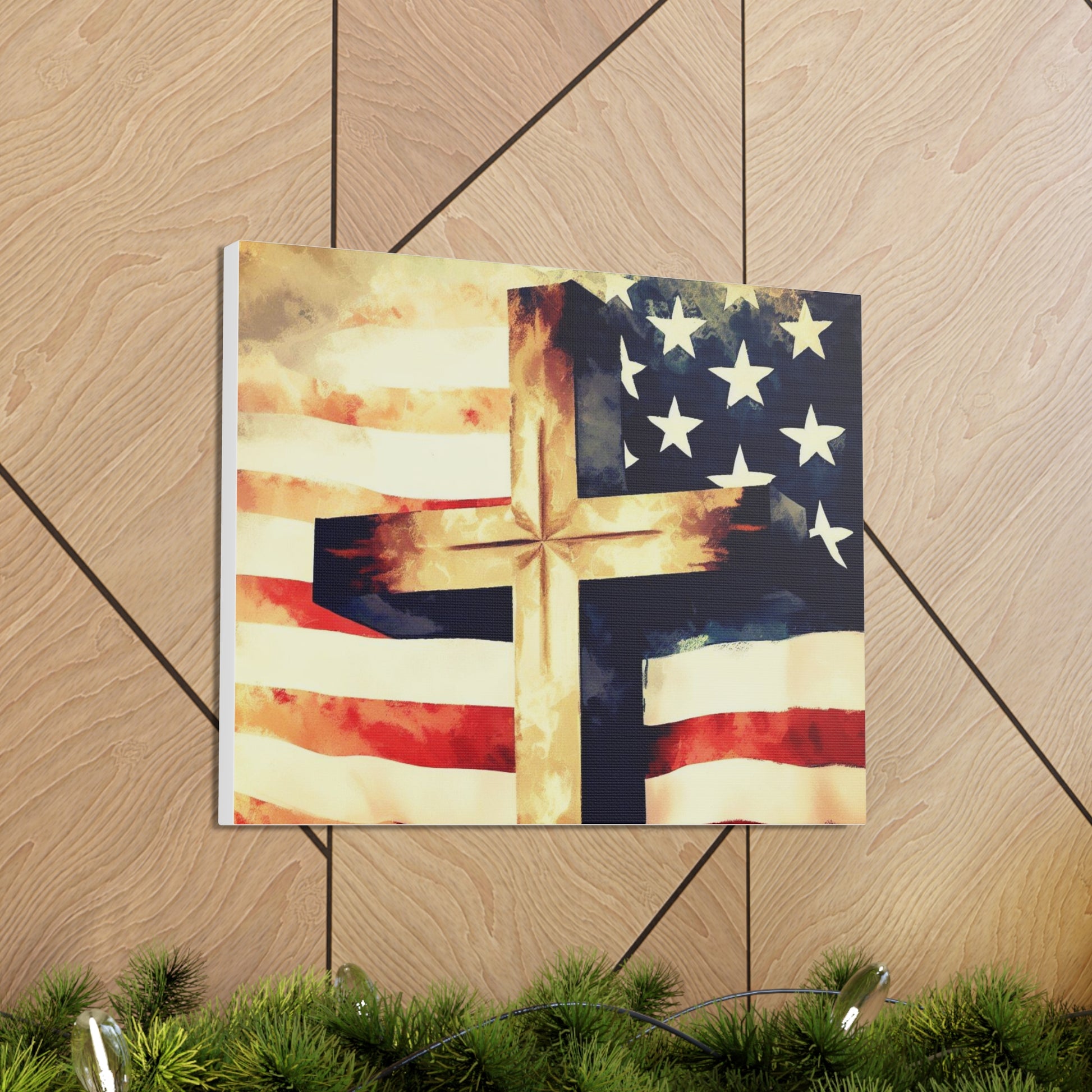 Christian wall art, Flag wall art, Canvas Gallery Wraps - SaviTraviDesigns