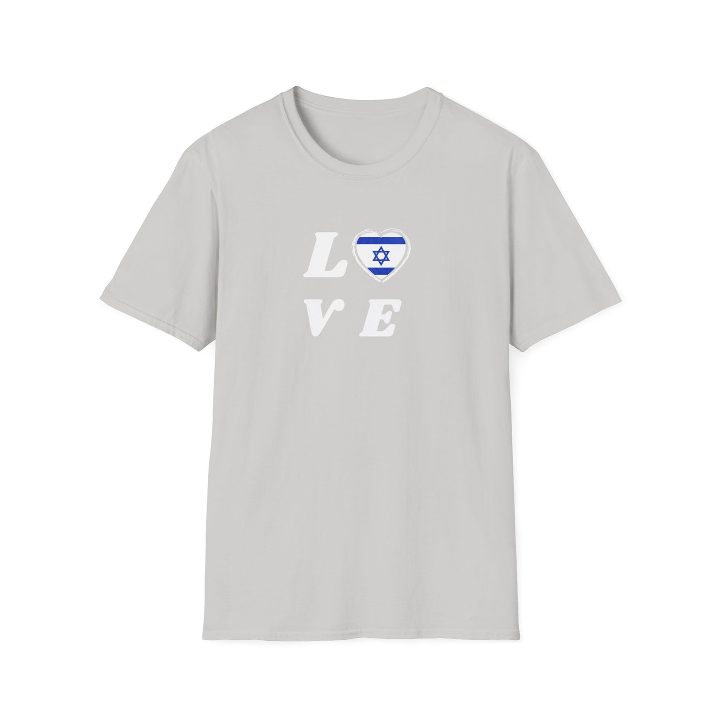 Love Israel Graphic T-Shirt Ice Grey