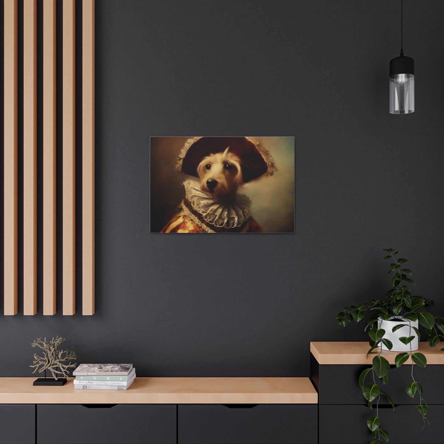 Fancy Dog, Canvas Dog Art, Dog Wall Art, Canine Canvas Art,Canvas Gallery Wraps, Pet Art, King Dog - SaviTraviDesigns