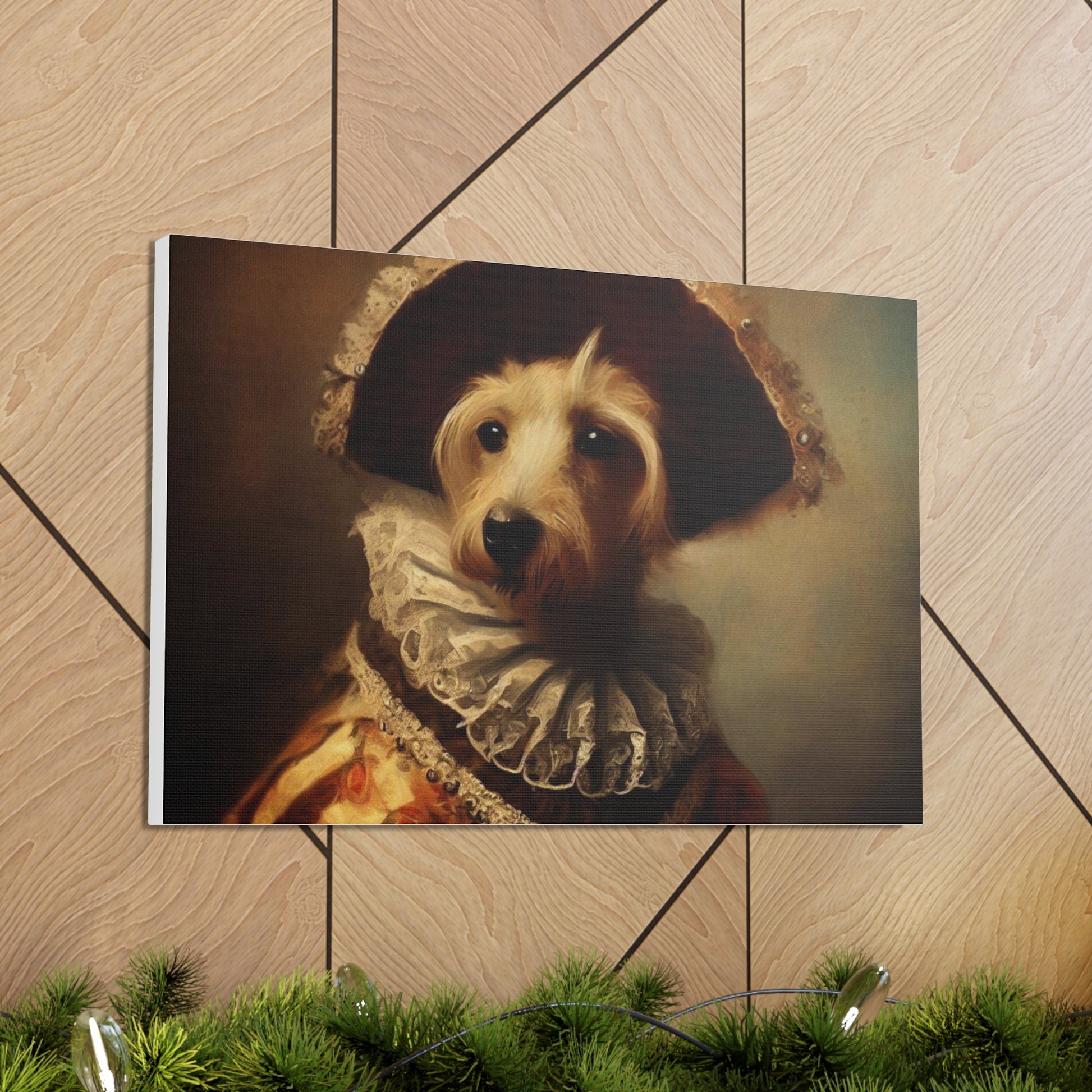 Fancy Dog, Canvas Dog Art, Dog Wall Art, Canine Canvas Art,Canvas Gallery Wraps, Pet Art, King Dog - SaviTraviDesigns