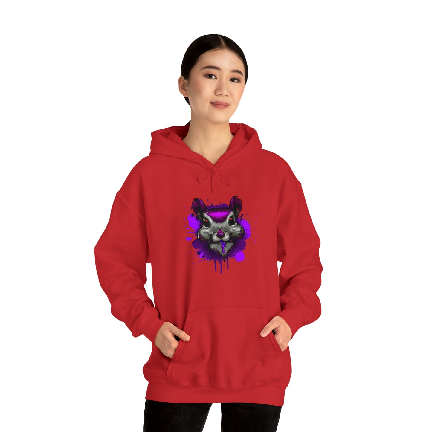 Graffiti hoodie, Graffiti Sweatshirt, Squirrel sweatshirt, Urban Art Hooded Sweatshirt, purple - SaviTraviDesigns