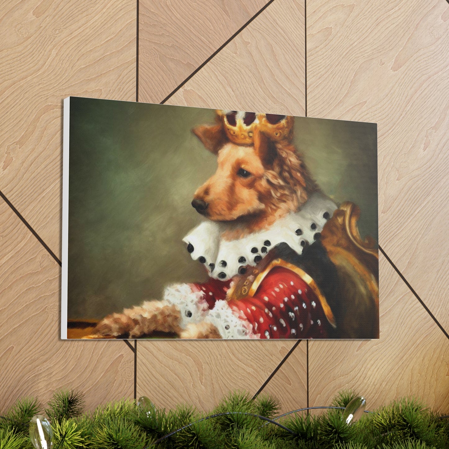 Fancy Dog, Canvas Dog Art, Dog Wall Art, Canine Canvas Art,Canvas Gallery Wraps, Pet Art, King Dog - SaviTraviDesigns