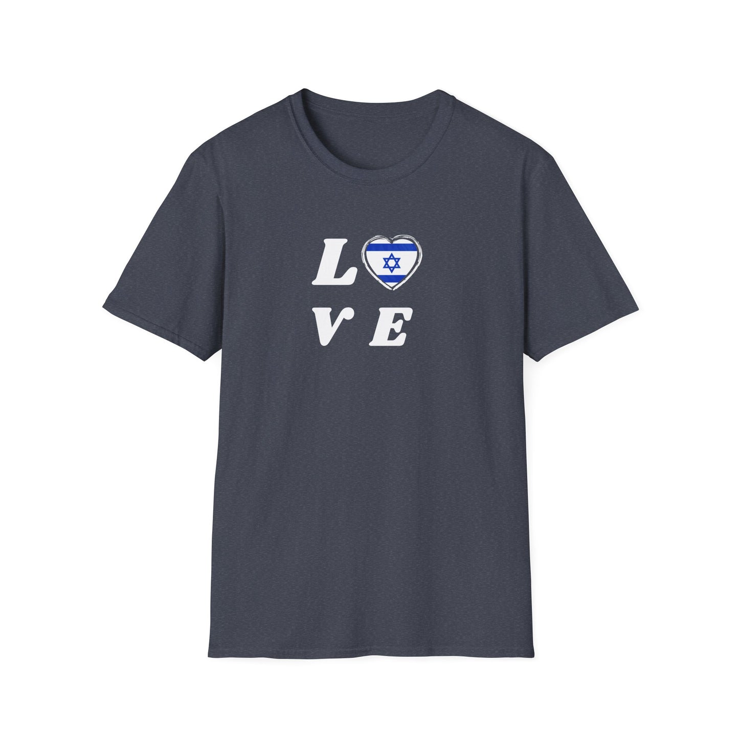 Love Israel Graphic T-Shirt Heather Navy