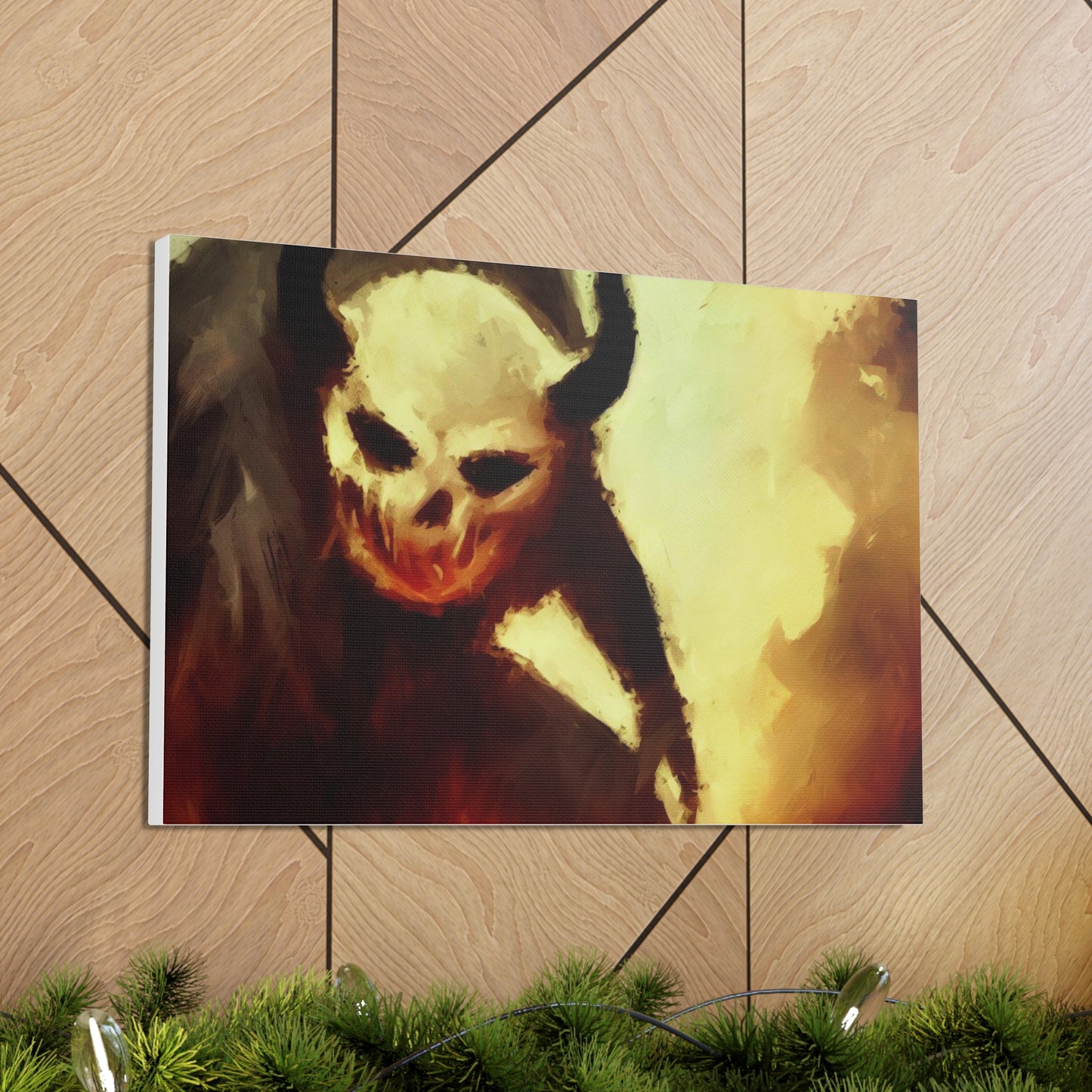 Halloween art, Demon canvas prints, Scary Halloween decor, Halloween home decor, Halloween wall, Gothic wall decor, Canvas Gallery Wraps - SaviTraviDesigns