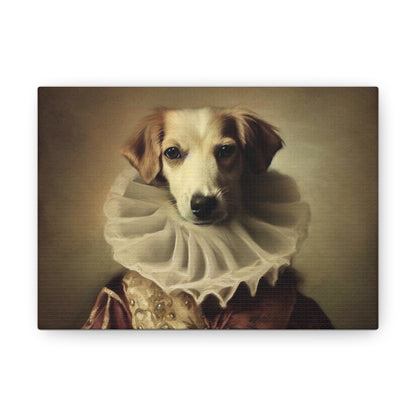 Fancy Dog, Canvas Dog Art, Dog Wall Art, Canine Canvas Art, Canvas Gallery Wraps 7" x 5" Premium Gallery Wraps (1.25″)