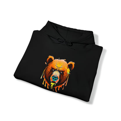 Bear Hoodie, Graffiti Graphic Shirt, Street Art, Urban Art, Unisex Hooded Sweatshirt, Bear Hoodie