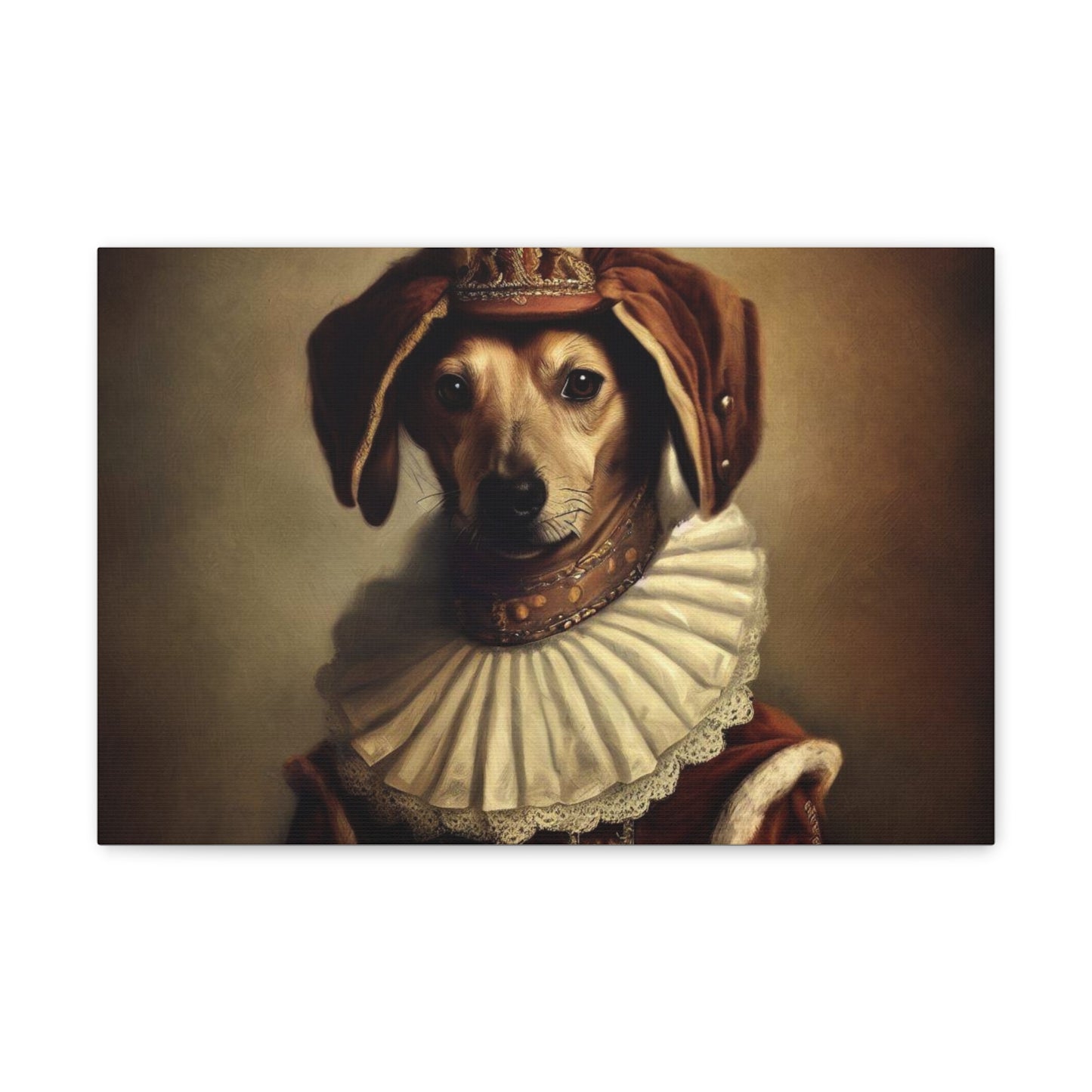 Fancy Dog, Canvas Dog Art, Dog Wall Art, Canine Canvas Art,Canvas Gallery Wraps, Pet Art 18″ x 12″ Premium Gallery Wraps (1.25″)