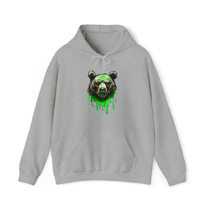 Bear Hoodie, Graffiti Graphic Shirt, Street Art, Urban Art, Unisex Hooded Sweatshirt Sport Grey