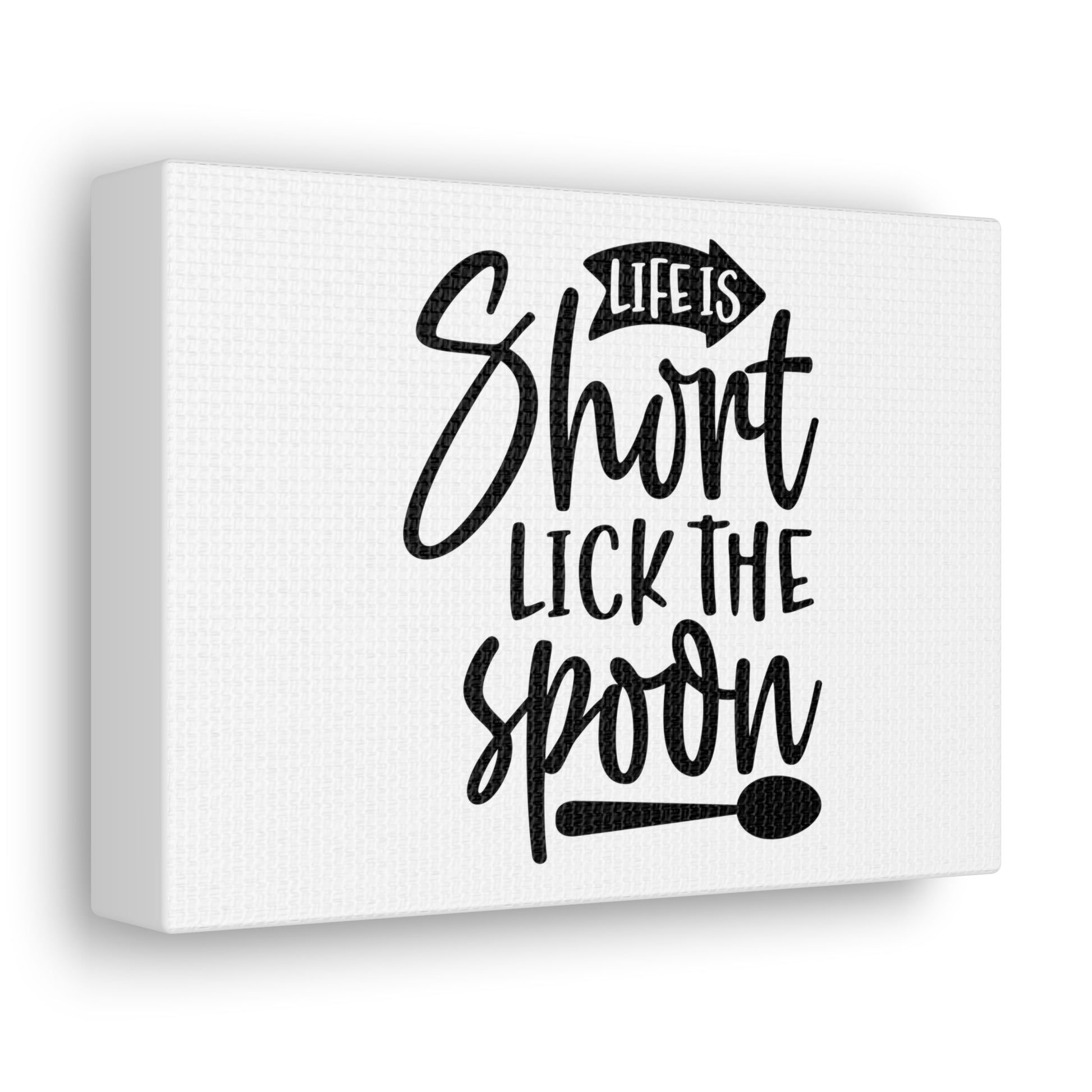 Life Is Short Lick The Spoon, Kitchen quote canvas prints, Kitchen wall decor quotes, Kitchen canvas art, Funny kitchen quotes on canvas, Inspirational kitchen quotes - SaviTraviDesigns