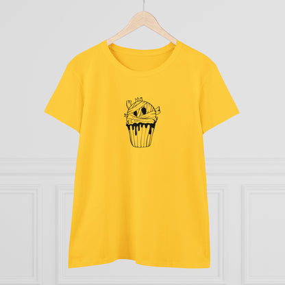 Mummy Cupcake, Halloween Cupcake Designs, Halloween Graphic Shirts, Spooky Halloween Shirts, Cute Halloween Graphic Tees