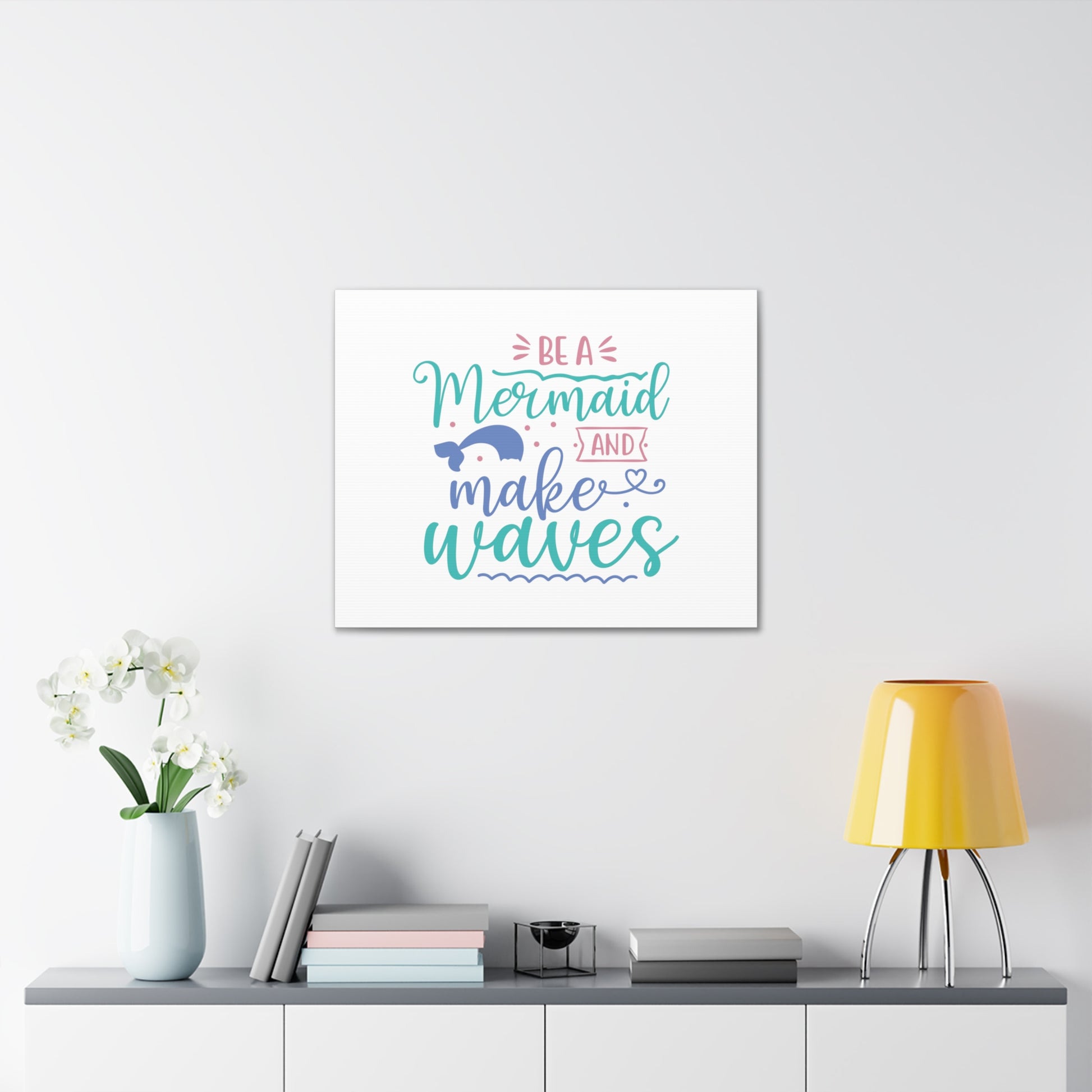 Be A Mermaid, Make Waves, Mermaid Wall Art, Coastal Mermaid Decor, Beach House Mermaid Signs, Nautical Mermaid Decor, Mermaid Nursery Wall Decor - SaviTraviDesigns