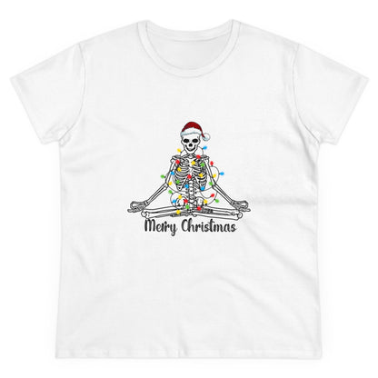 Skeleton Christmas, Christmas Graphic Shirts, Festive Holiday T-Shirts, Ugly Christmas Sweater Tees, Funny Christmas Shirt Designs, Cute Xmas Graphic Tees White