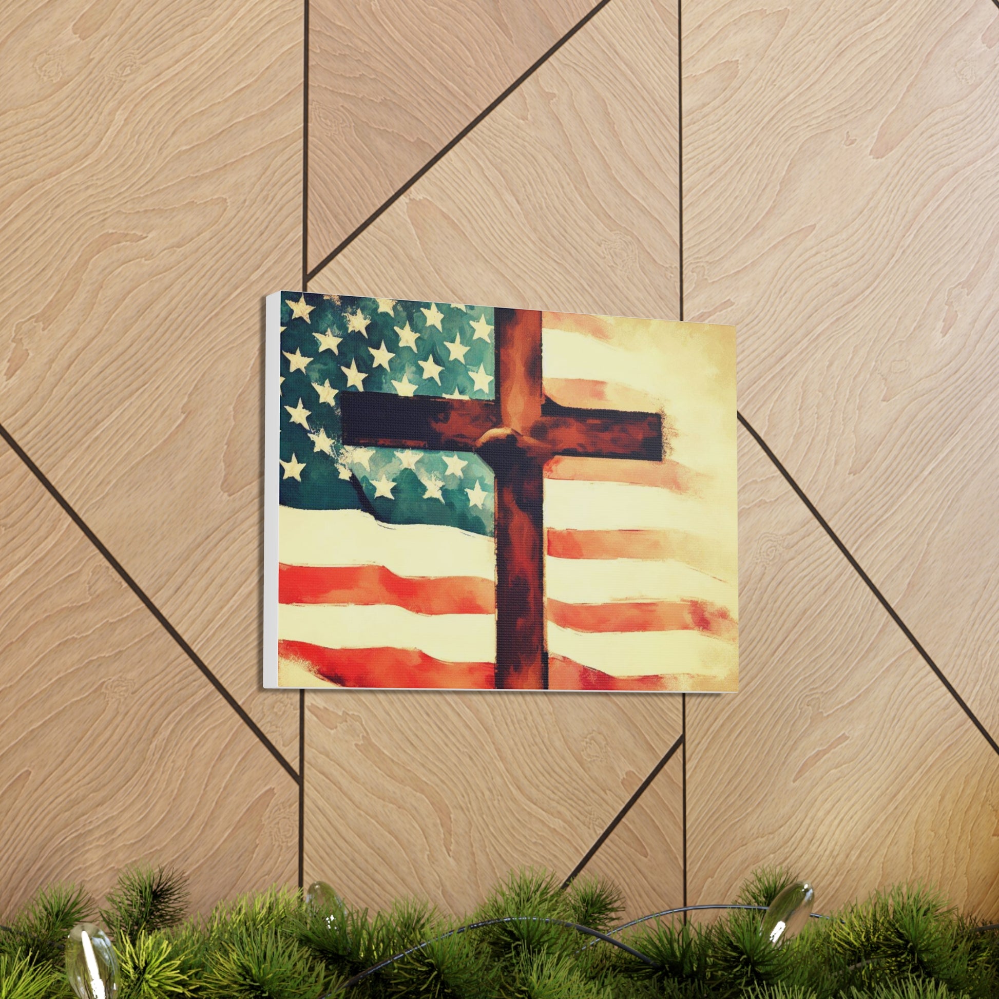 Christian wall art, Flag wall art, Canvas Gallery Wraps - SaviTraviDesigns