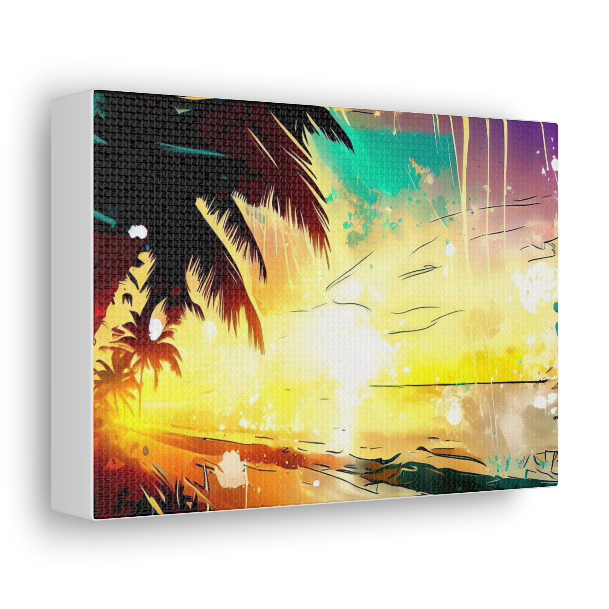 Palm Tree Sunset, Graffiti art prints, Street art canvas, Urban art decor, Graffiti-style wall art, Graffiti canvas prints, Street art posters - SaviTraviDesigns