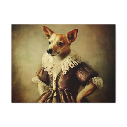 Fancy Dog, Canvas Dog Art, Dog Wall Art, Canine Canvas Art,Canvas Gallery Wraps