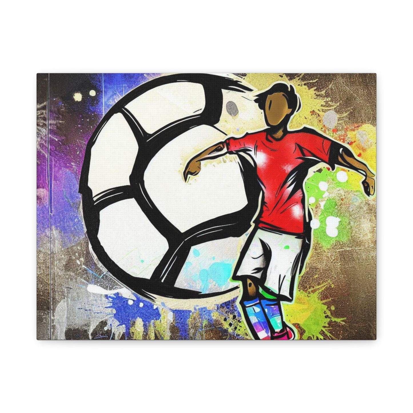 Soccer Player, Graffiti-inspired home decor, Modern street art prints, Graffiti wall art, Street art canvas art, Graffiti artist prints