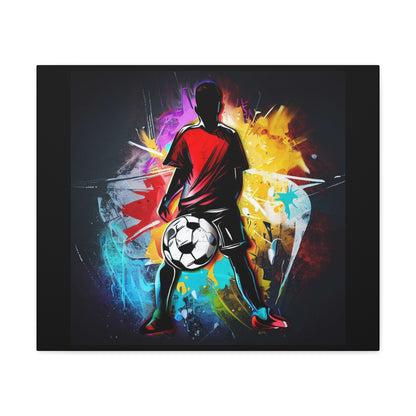 Soccer Player, Graffiti-inspired home decor, Modern street art prints, Graffiti wall art, Street art canvas art, Graffiti artist prints 24″ x 20″ Premium Gallery Wraps (1.25″)