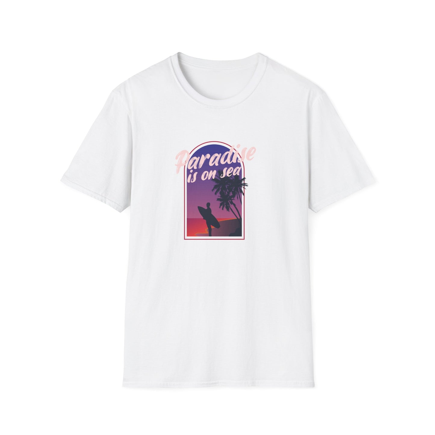 Paradise Is In Hawaii Beachwear Graphic T Shirt White