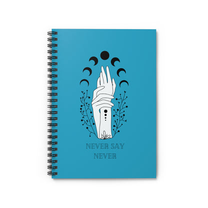 Geometric Elegance, Design Notebook, Spiral Notebook, Ruled Line Blue - SaviTraviDesigns