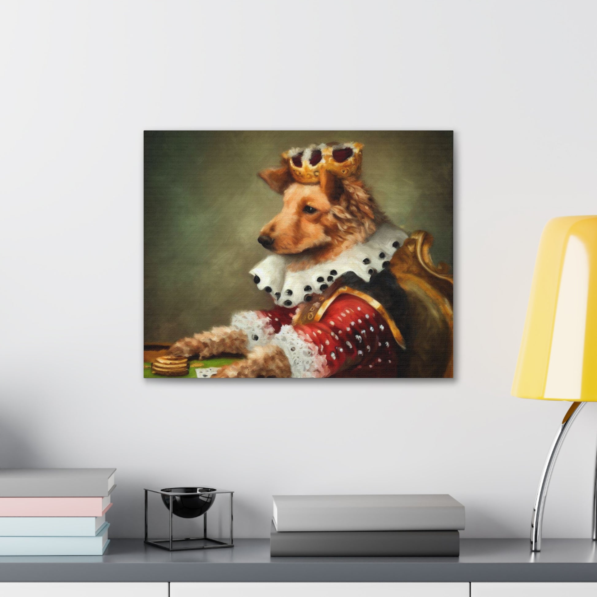 Fancy Dog, Canvas Dog Art, Dog Wall Art, Canine Canvas Art,Canvas Gallery Wraps, Pet Art, King Dog - SaviTraviDesigns