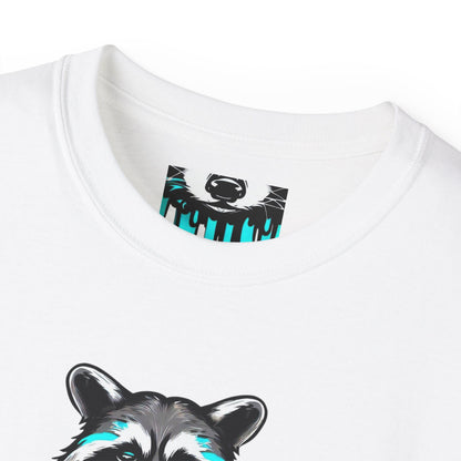 Juicy Blue Raccoon- Graffiti Print T-Shirt