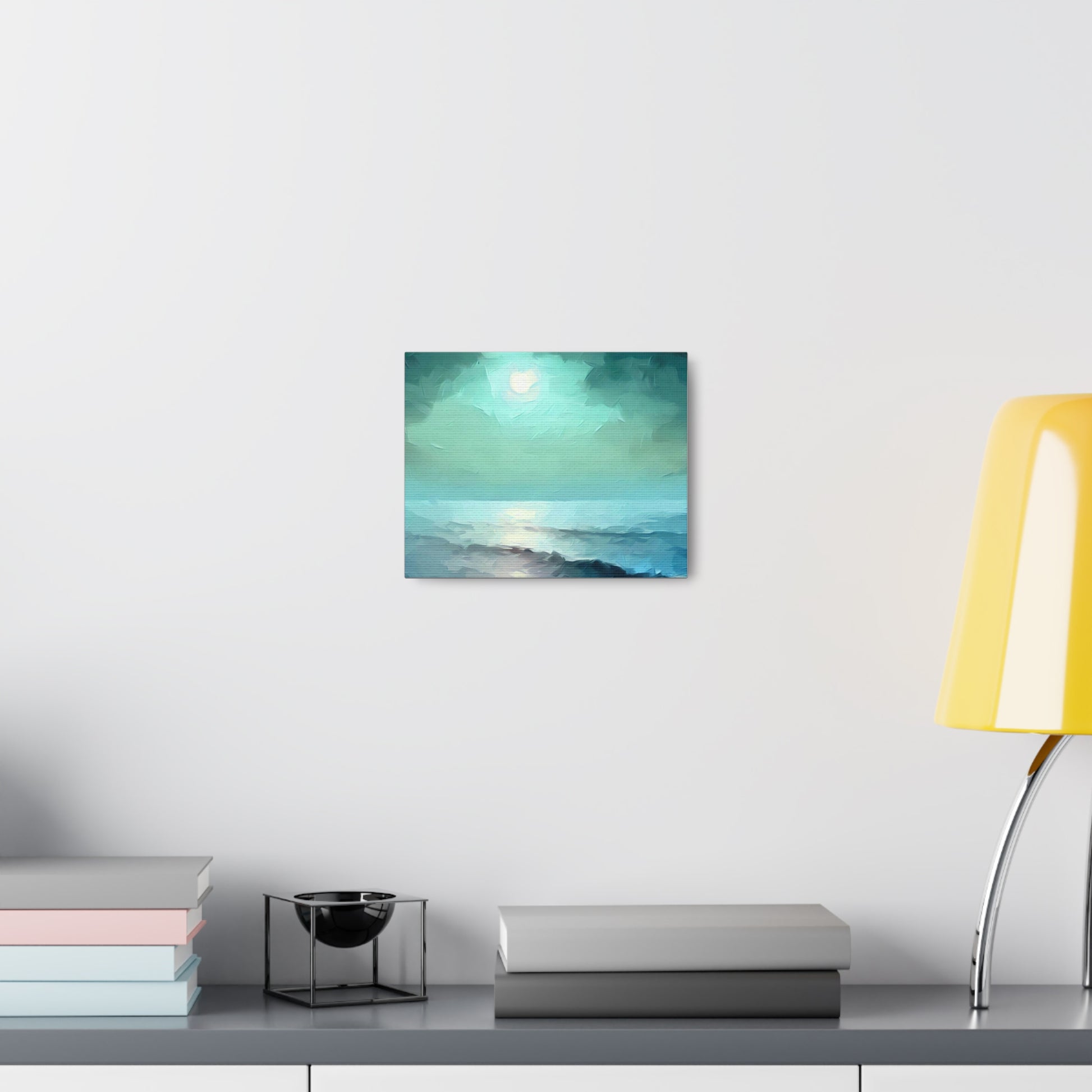 Moon wall art, Ocean wall art, ocean art, Canvas Gallery Wraps