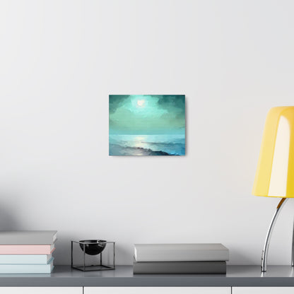 Moon wall art, Ocean wall art, ocean art, Canvas Gallery Wraps