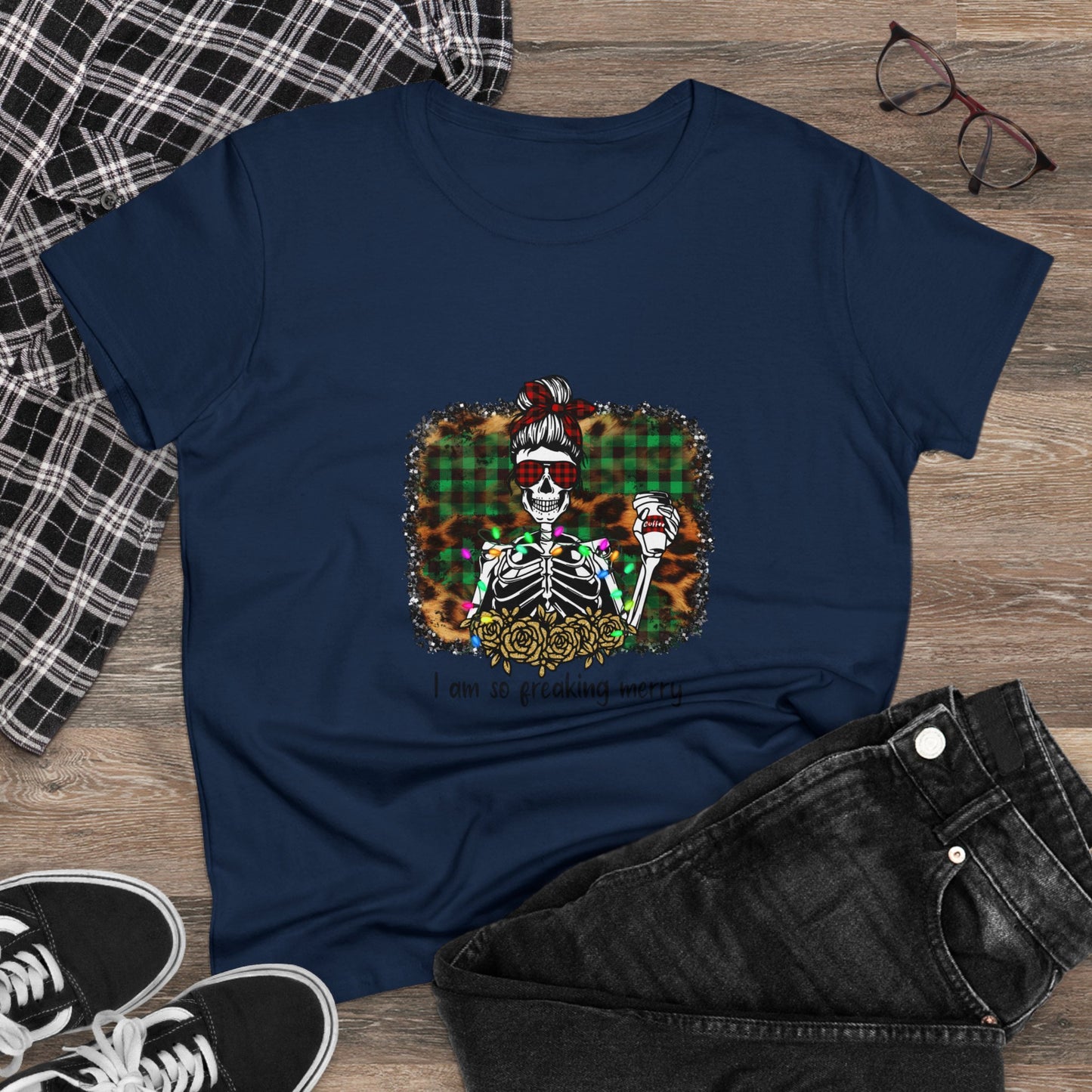 I'm So Freaking Merry, Christmas Graphic Shirts, Festive Holiday T-Shirts, Ugly Christmas Sweater Tees, Funny Christmas Shirt Designs, Cute Xmas Graphic Tees