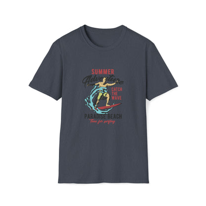 Summer Adventure Paradise Beach |Beach Lifestyle Shirts | Summer Vibe Apparel Heather Navy