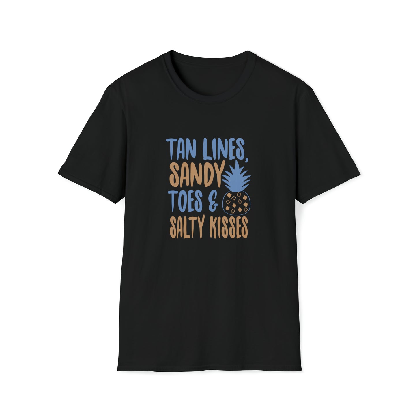 Tan Lines Sandy Toes |Beach Lifestyle Shirts | Summer Vibe Apparel Black