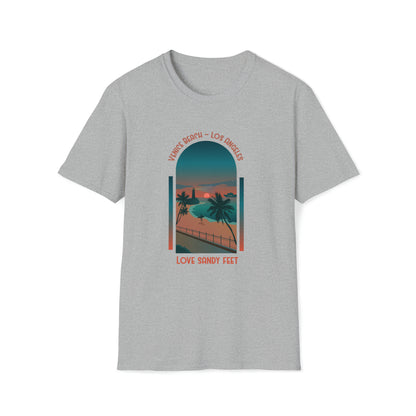 Venice Beach Sandy Feet |Beach Lifestyle Shirts | Summer Vibe Apparel Sport Grey