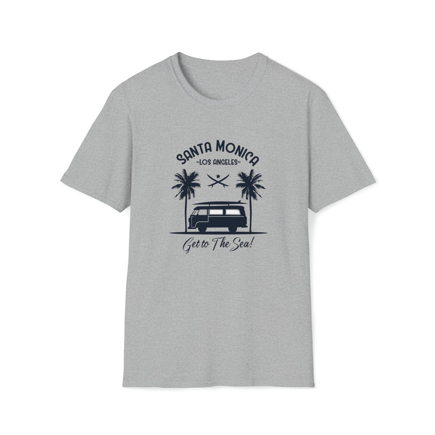 Santa Monica Surf Lifestyle |Beach Lifestyle Shirts | Summer Vibe Apparel Sport Grey