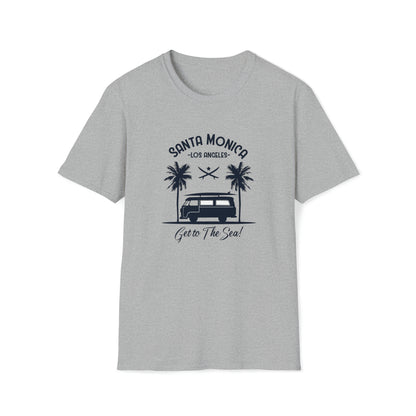 Santa Monica Surf Lifestyle |Beach Lifestyle Shirts | Summer Vibe Apparel Sport Grey