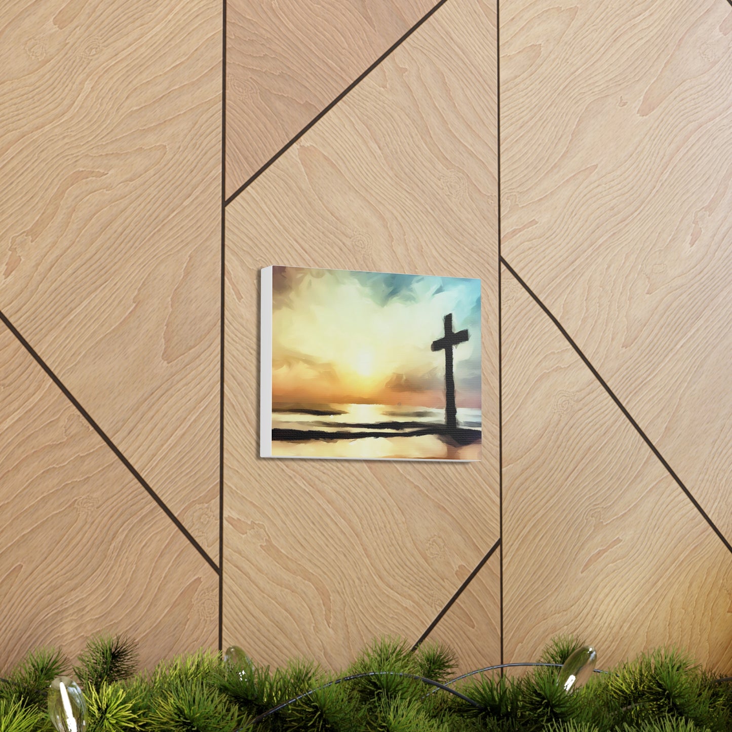 Christian wall art, Cross wall art, Beach art, ocean art, Canvas Gallery Wraps - SaviTraviDesigns