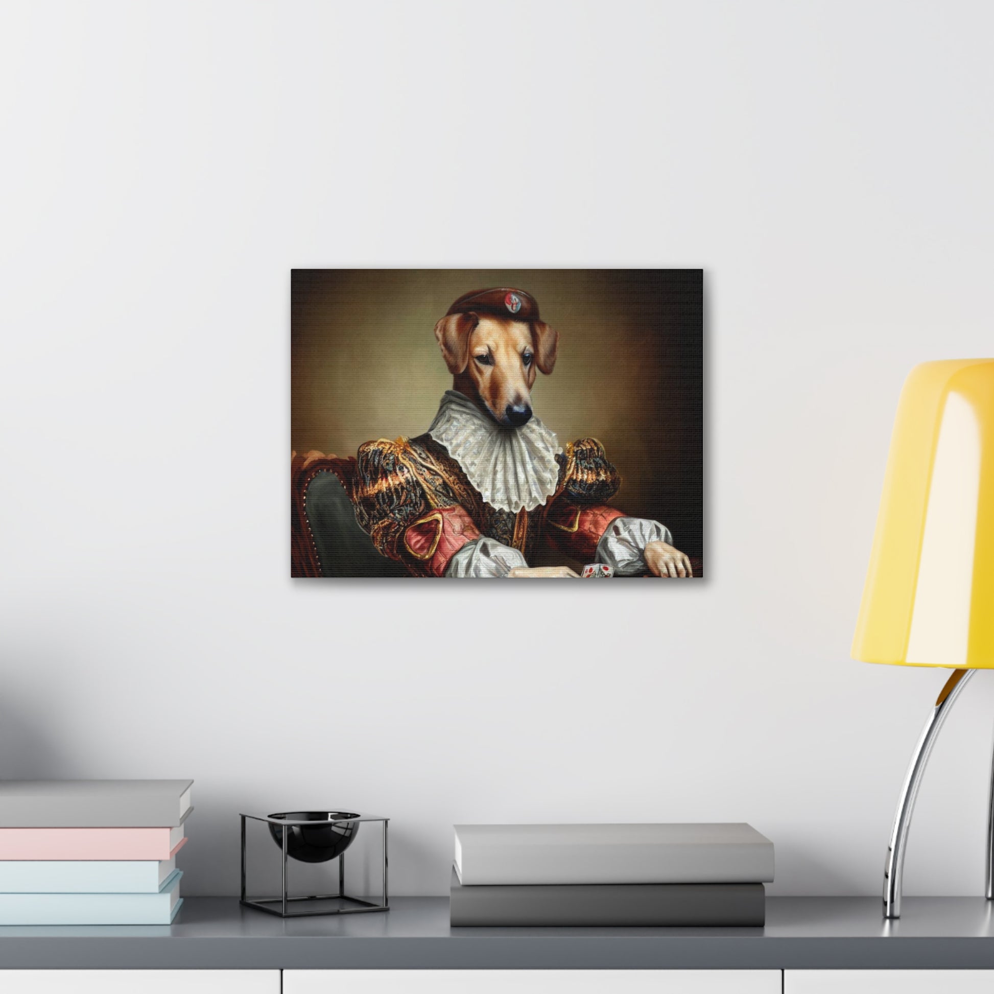 Fancy Dog, Canvas Dog Art, Dog Wall Art, Canine Canvas Art, Canvas Gallery Wraps