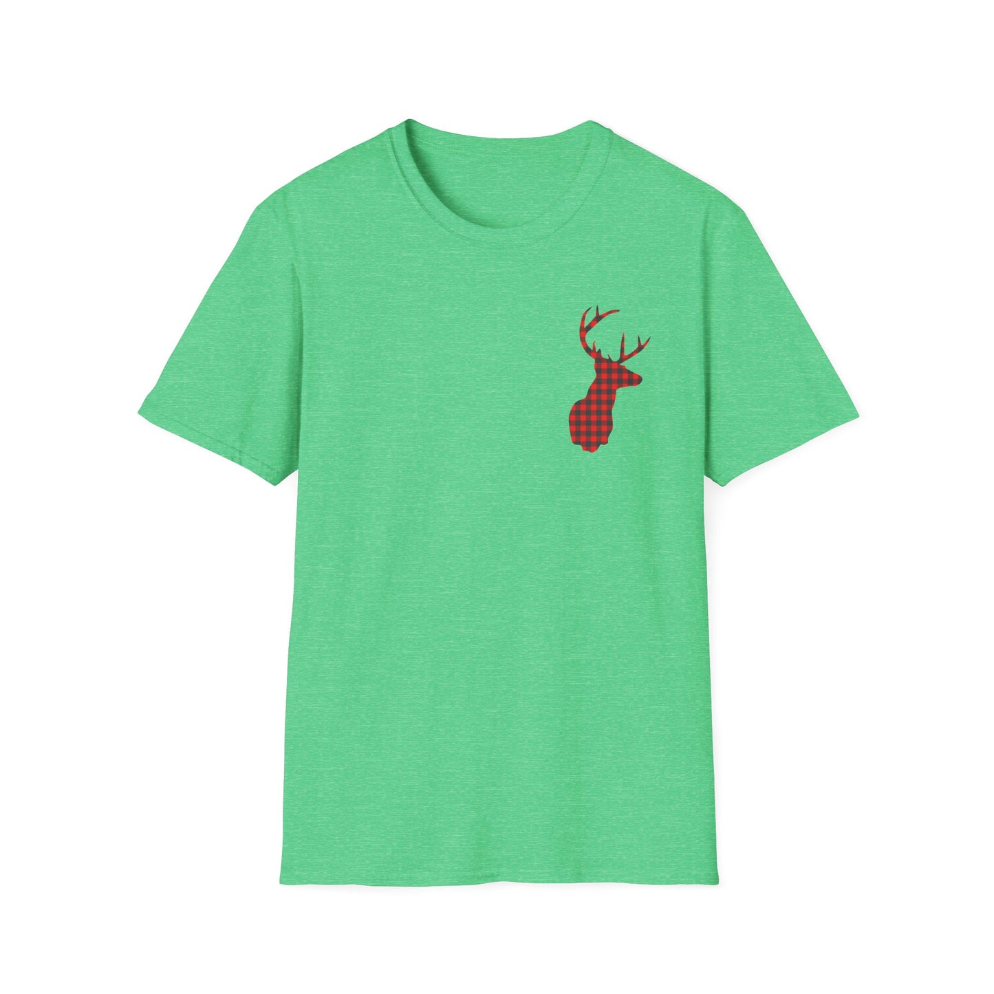 Plaid Elk T-Shirt Heather Irish Green