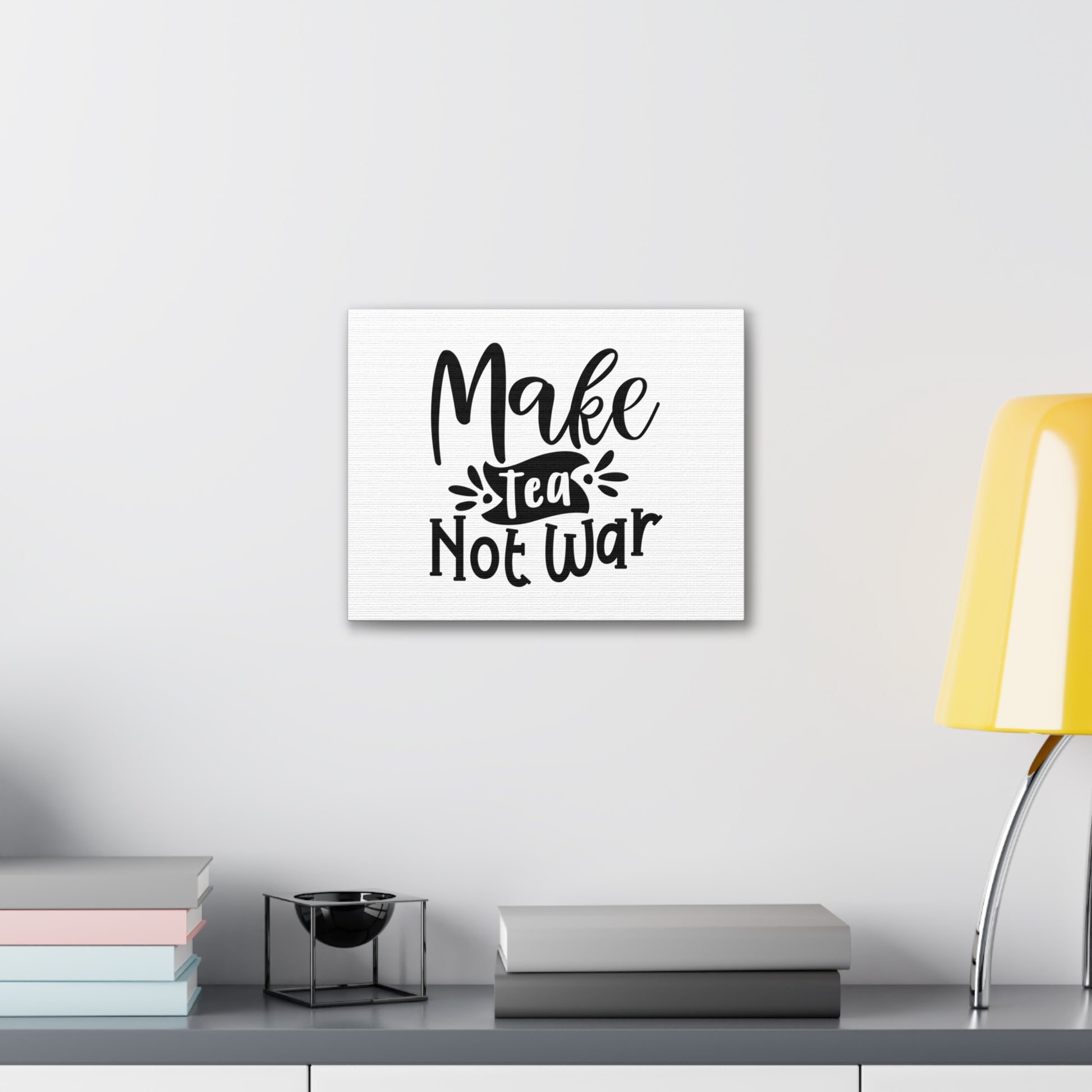 Make Tea Not War, Kitchen quote canvas prints, Kitchen wall decor quotes, Kitchen canvas art, Funny kitchen quotes on canvas, Inspirational kitchen quotes - SaviTraviDesigns